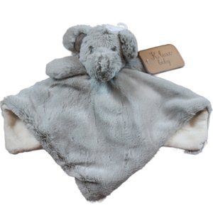 K Luxe Baby Plush Elephant Security Blanket Lovey Kellytoy Gray Soft Infant NWT